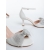 Sandale dama cu toc albe din material textil Cavana, 6 - Kalapod.net