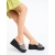 Papuci dama negri cu alb din material textil Anette, 3 - Kalapod.net