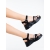 Sandale dama  cu platforma negre din material textil Adasa, 4 - Kalapod.net