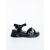 Sandale dama  cu platforma negre din material textil Adasa, 5 - Kalapod.net