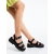 Sandale dama cu platforma negre din material textil Dasalia, 3 - Kalapod.net