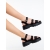 Sandale dama cu platforma negre din material textil Dasalia, 4 - Kalapod.net
