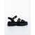 Sandale dama cu platforma negre din material textil Dasalia, 5 - Kalapod.net