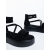 Sandale dama cu platforma negre din material textil Nasada, 6 - Kalapod.net