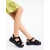 Sandale dama cu platforma negre din material textil Varaha, 3 - Kalapod.net