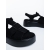 Sandale dama cu platforma negre din material textil Varaha, 6 - Kalapod.net
