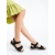 Sandale dama negre din material textil  Vidasha, 3 - Kalapod.net