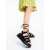 Sandale dama cu platforma negre din material textil Sadana, 2 - Kalapod.net