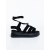 Sandale dama cu platforma negre din material textil Sadana, 5 - Kalapod.net
