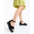 Sandale dama cu platforma negre din material textil Tenuria, 3 - Kalapod.net