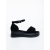 Sandale dama cu platforma negre din material textil Tenuria, 5 - Kalapod.net