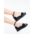 Sandale dama cu platforma negre din material textil Tasara, 4 - Kalapod.net