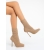 Botine dama cu toc bej inchis din material textil Maira, 4 - Kalapod.net