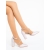 Pantofi dama cu toc sampanie din material textil Harari, 4 - Kalapod.net