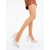 Pantofi dama cu toc bej din material textil Mirari - Kalapod.net