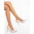 Pantofi dama cu toc bej din material textil Mirari, 3 - Kalapod.net