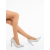 Pantofi dama cu toc argintii din material textil Mirari, 3 - Kalapod.net