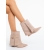 Botine dama cu platforma bej din material textil Kanika, 4 - Kalapod.net