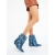 Botine dama cu platforma albastre din material textil Kanika, 3 - Kalapod.net