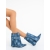 Botine dama cu platforma albastre din material textil Kanika - Kalapod.net
