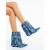Botine dama cu platforma albastre din material textil Kanika, 4 - Kalapod.net