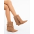 Botine dama cu platforma camel din material textil Kanika - Kalapod.net