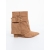 Botine dama cu platforma camel din material textil Kanika, 5 - Kalapod.net