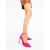 Pantofi dama cu toc roz din material textil Zerina - Kalapod.net