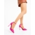 Pantofi dama cu toc roz din material textil Zerina, 3 - Kalapod.net