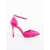 Pantofi dama cu toc roz din material textil Zerina, 5 - Kalapod.net