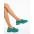 Mocasini dama verzi din material textil Karishma, 4 - Kalapod.net