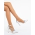 Pantofi dama cu toc argintii din material textil Mezmera - Kalapod.net