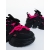 Pantofi sport dama negri cu roz din piele ecologica si material textil Diania, 6 - Kalapod.net