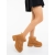 Ghete dama camel din material textil Divisha, 3 - Kalapod.net