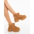 Ghete dama camel din material textil Divisha - Kalapod.net