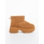 Ghete dama camel din material textil Divisha, 5 - Kalapod.net