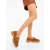 Mocasini dama camel din material textil Henia, 3 - Kalapod.net