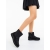 Ghete dama negre din material textil Farzana - Kalapod.net