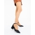 Pantofi dama cu toc negri din material textil Lajita - Kalapod.net