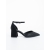 Pantofi dama cu toc negri din material textil Lajita, 5 - Kalapod.net