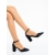 Pantofi dama cu toc negri din material textil Stassi, 4 - Kalapod.net