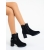 Botine  dama cu toc negre din material textil Rajani, 4 - Kalapod.net
