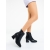 Botine dama cu toc negre din piele ecologica Aisha - Kalapod.net