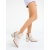 Botine dama cu toc bej din material textil Dampera, 2 - Kalapod.net