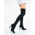 Cizme dama cu toc negre din material textil Solena - Kalapod.net