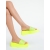 Papuci dama cu platforma  galbeni fluorescent din material sintetic Soren, 4 - Kalapod.net