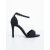 Sandale dama cu toc negre din material textil Mischa, 5 - Kalapod.net
