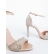 Sandale dama cu toc sampanie din material textil Mischa, 6 - Kalapod.net