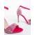 Sandale dama cu toc roz din material textil Mischa, 6 - Kalapod.net