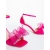 Sandale dama cu toc roz din material textil Lyanna, 6 - Kalapod.net